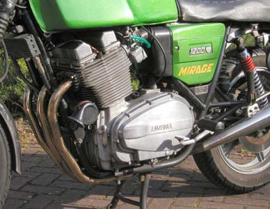 Close up of Laverda Mirage engine